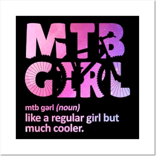 mtb girl Posters and Art